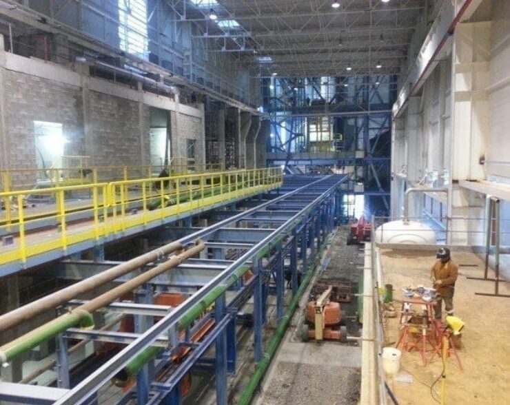 AZUR CHARPENTE - CHARPENTE ARCELORMITTAL (SAINT CHELY D’APCHER) Charpente 450T – Accès 180T