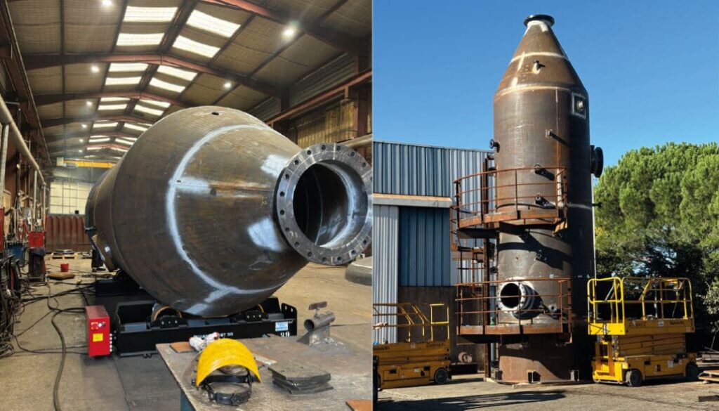 Azur Industries - Chaudronnerie - étude et fabrication ballon pour Naphtachimie - novembre 2025